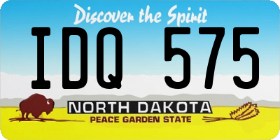 ND license plate IDQ575