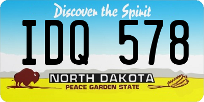 ND license plate IDQ578