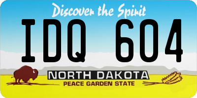 ND license plate IDQ604
