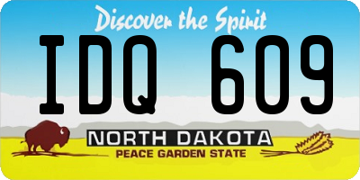 ND license plate IDQ609