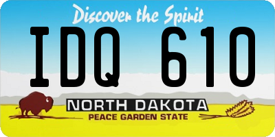 ND license plate IDQ610