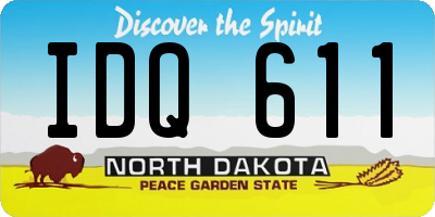 ND license plate IDQ611