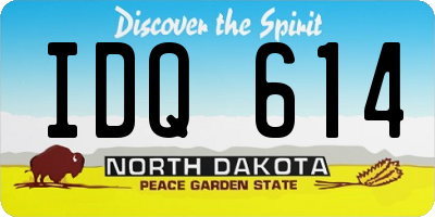 ND license plate IDQ614