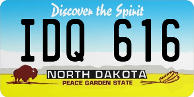 ND license plate IDQ616