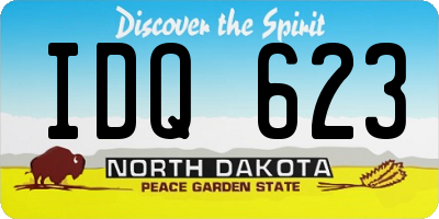 ND license plate IDQ623