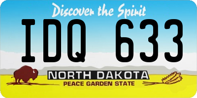 ND license plate IDQ633
