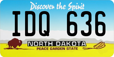 ND license plate IDQ636