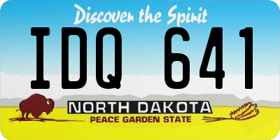 ND license plate IDQ641