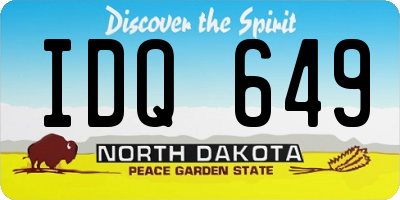 ND license plate IDQ649