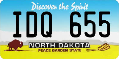 ND license plate IDQ655