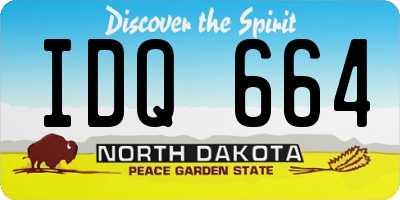 ND license plate IDQ664