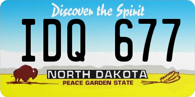 ND license plate IDQ677