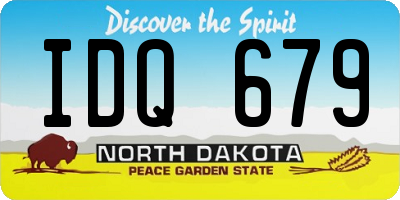 ND license plate IDQ679