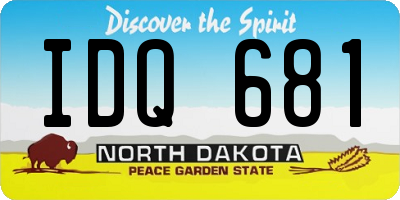ND license plate IDQ681