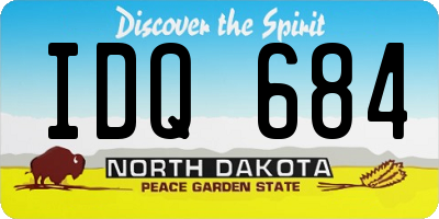 ND license plate IDQ684