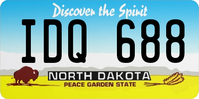 ND license plate IDQ688