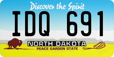 ND license plate IDQ691