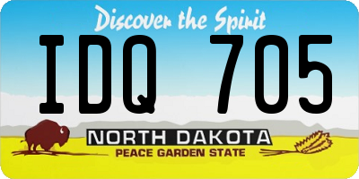 ND license plate IDQ705