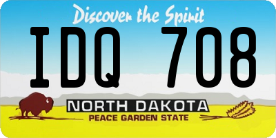 ND license plate IDQ708