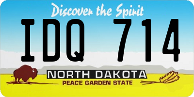 ND license plate IDQ714