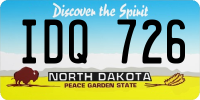 ND license plate IDQ726