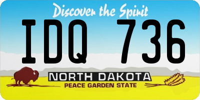 ND license plate IDQ736