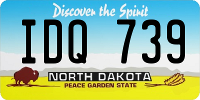 ND license plate IDQ739