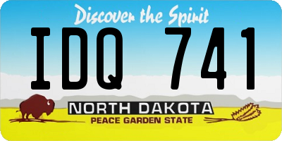ND license plate IDQ741