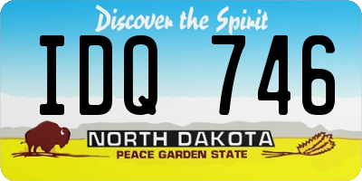 ND license plate IDQ746