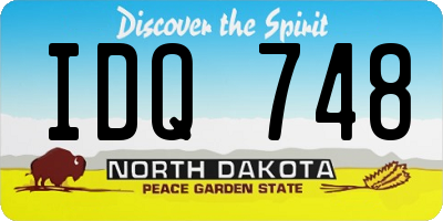 ND license plate IDQ748