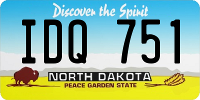 ND license plate IDQ751