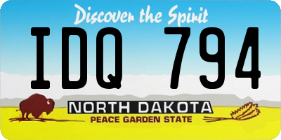ND license plate IDQ794