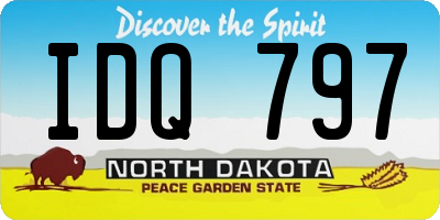 ND license plate IDQ797