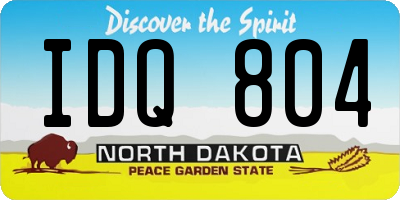 ND license plate IDQ804