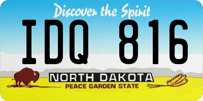 ND license plate IDQ816