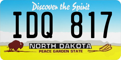 ND license plate IDQ817