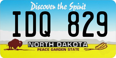 ND license plate IDQ829