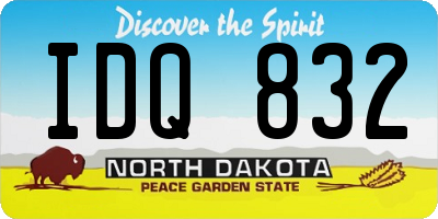 ND license plate IDQ832