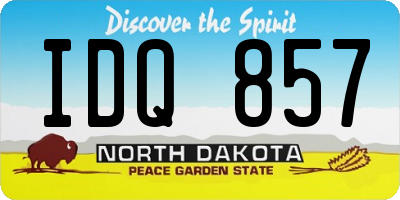 ND license plate IDQ857