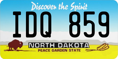 ND license plate IDQ859