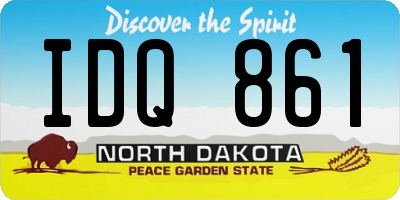 ND license plate IDQ861