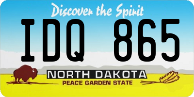 ND license plate IDQ865