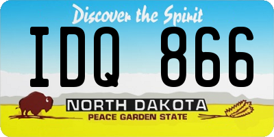 ND license plate IDQ866