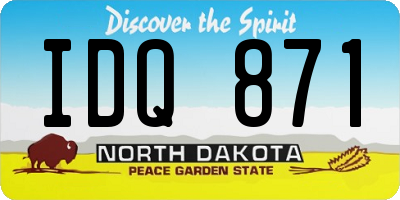 ND license plate IDQ871