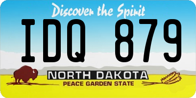 ND license plate IDQ879