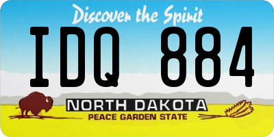 ND license plate IDQ884