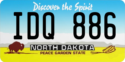 ND license plate IDQ886