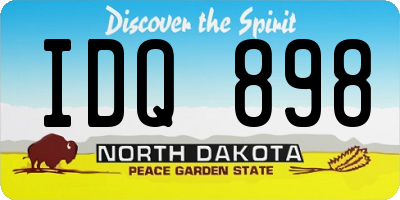 ND license plate IDQ898