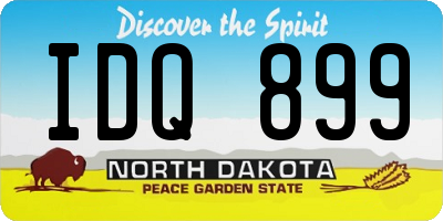 ND license plate IDQ899