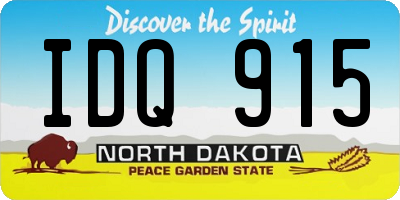 ND license plate IDQ915